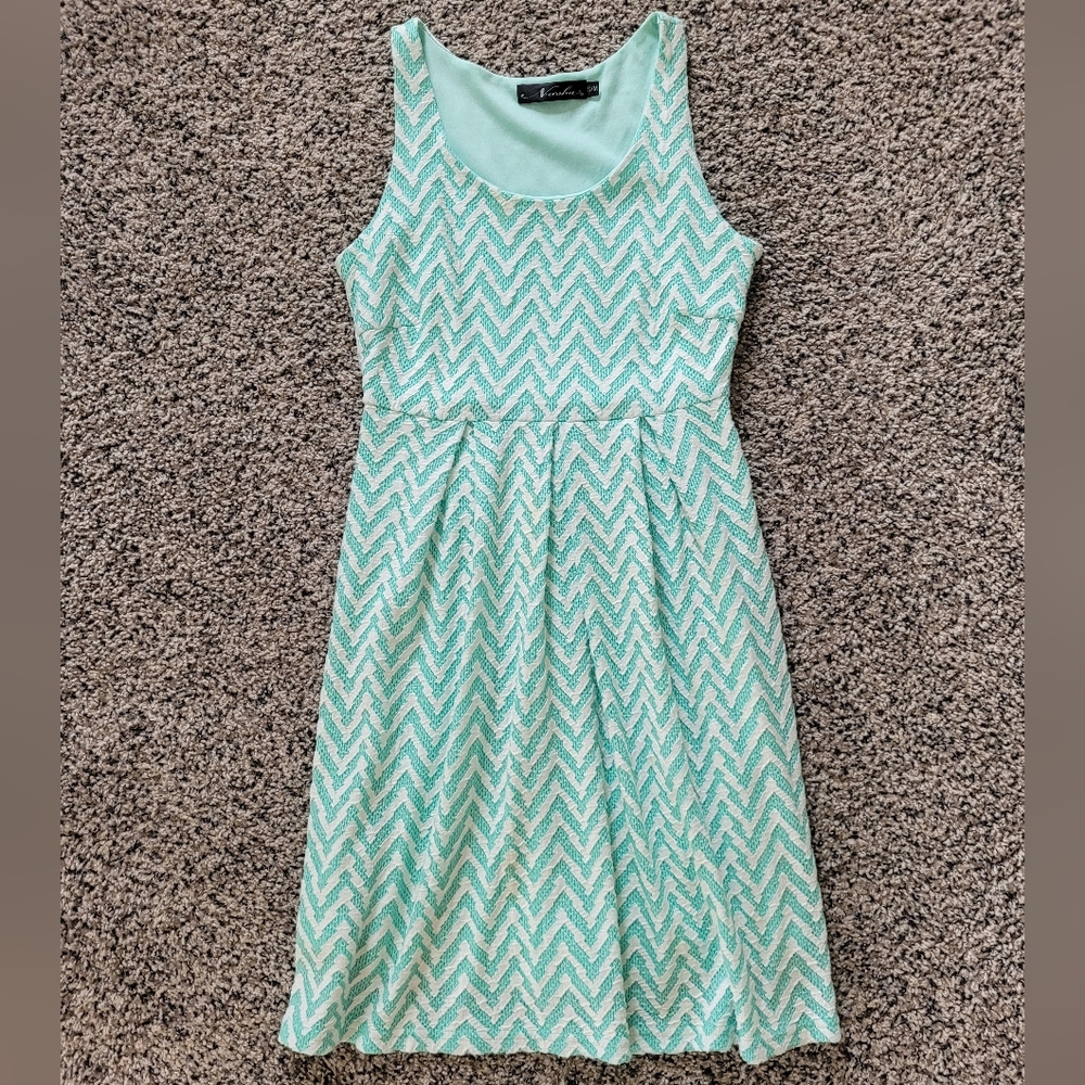 Neesha Chevron Textured Dress